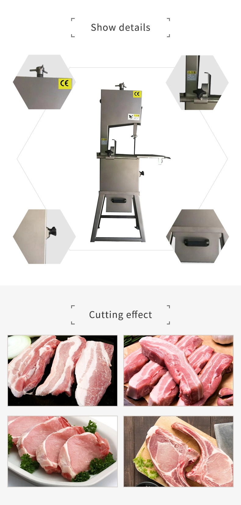 Harden Tooth Food Cutter Frozen Meat Cutter Bone Band Saw Blade Meat Cutting Machine