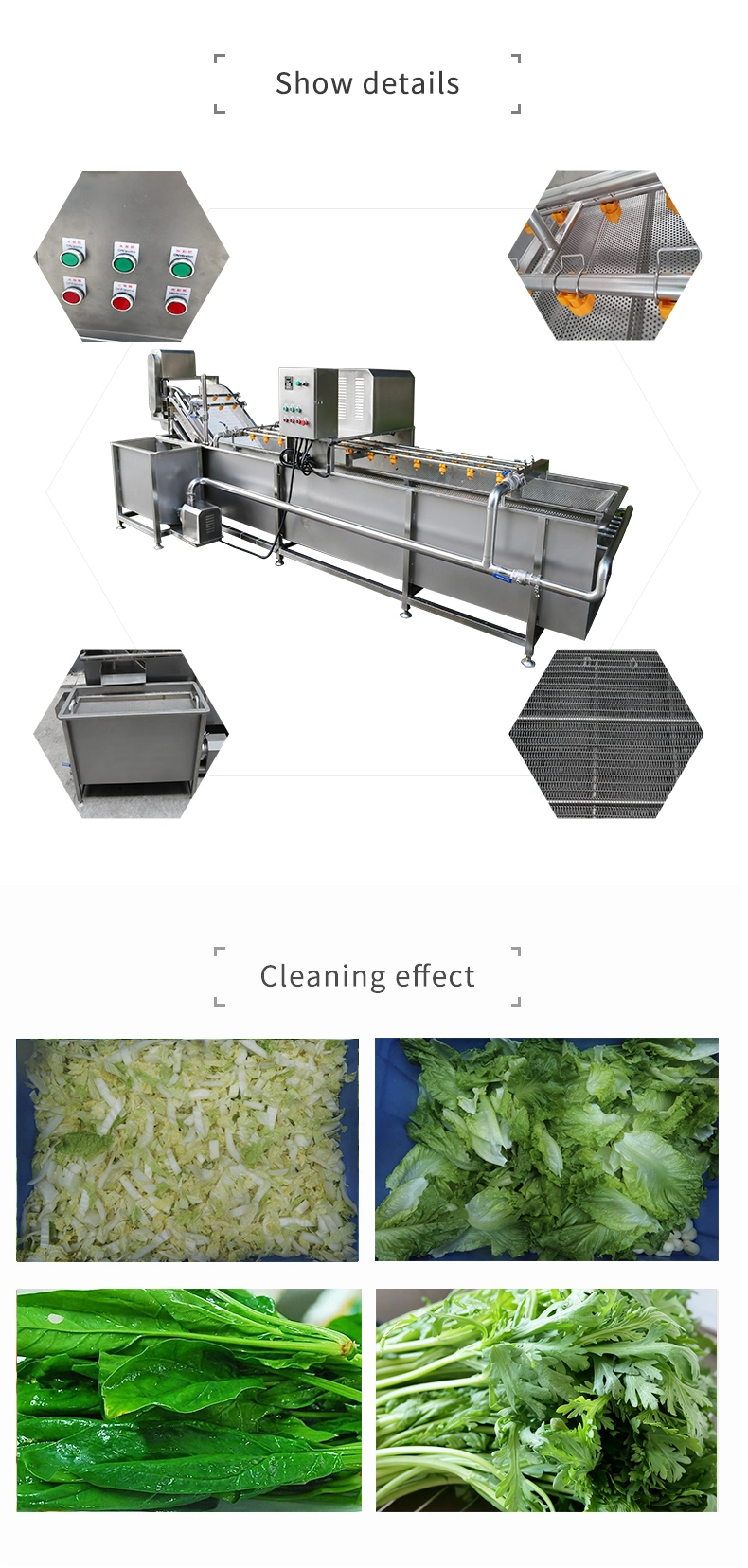 Bubble Cleaning Washer Potato Chips French Fries Processing Cabbage Lettuce Apple Orange Salad Vegetable Fruit Washing Machine