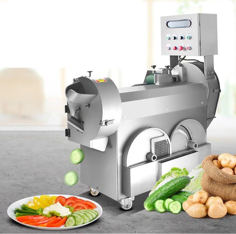 Kitchen Equipment Root Vegetable Cutting Dicing Machine Ginger Potato Slicing Chopper Machine