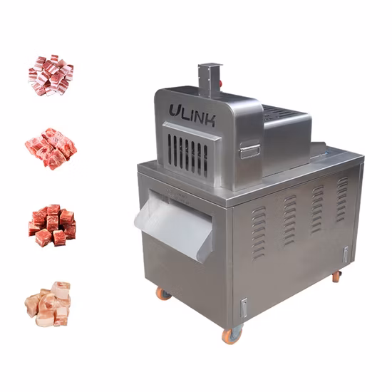 Commercial Meat Bone Cubes Cutter Fish Poultry Dicer Cutting Machine