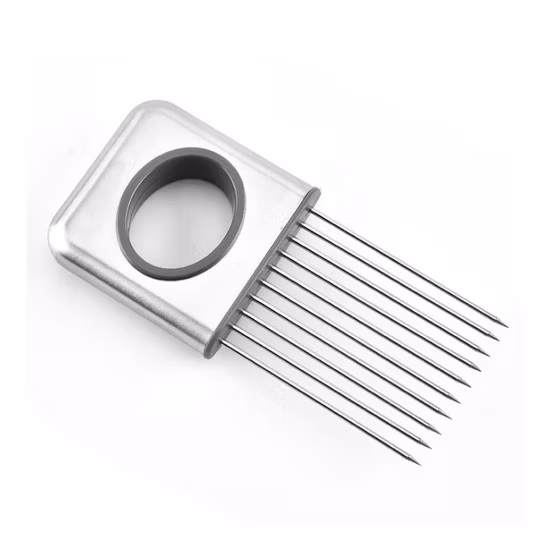 Onion Slicer Holder Stainless Steel Slicing Tools Cutter Meat Tenderizer Esg12202
